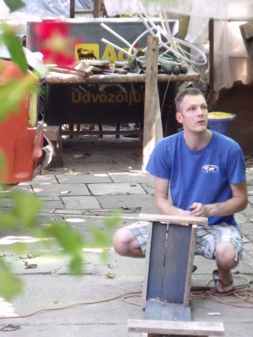 2015 - Bicskey Lukács Színpad építés a Művészföldén .2015 - Bicskey Luke Stage construction. Artists in the field of land